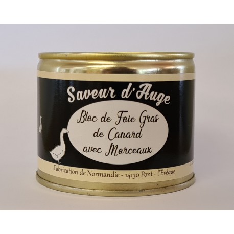 Bloc de Foie Gras Canard avec Morceaux 200g Saveur d'Auge