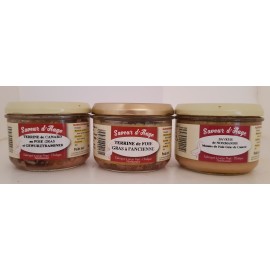 Lot de 3 terrines aux foie gras