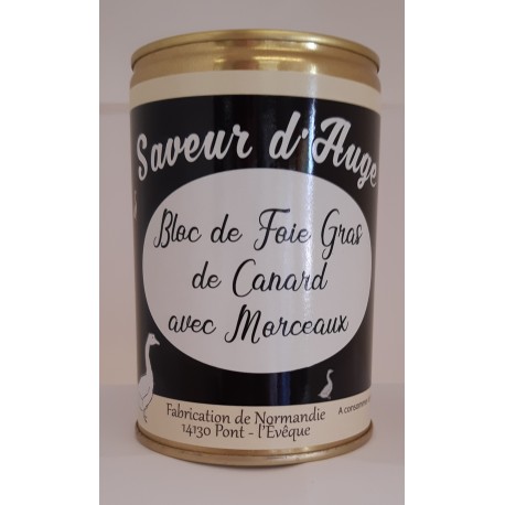 Bloc de Foie Gras Canard avec Morceaux 400g Saveur d'Auge