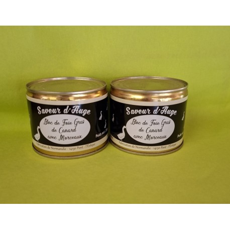 LOT DE 2 BLOC DE FOIE GRAS DE CANARD MORCEAUX 200G